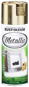 Rust-Oleum® 1910-830 Specialty Metallic Spray Paint, 12 Oz, Gold