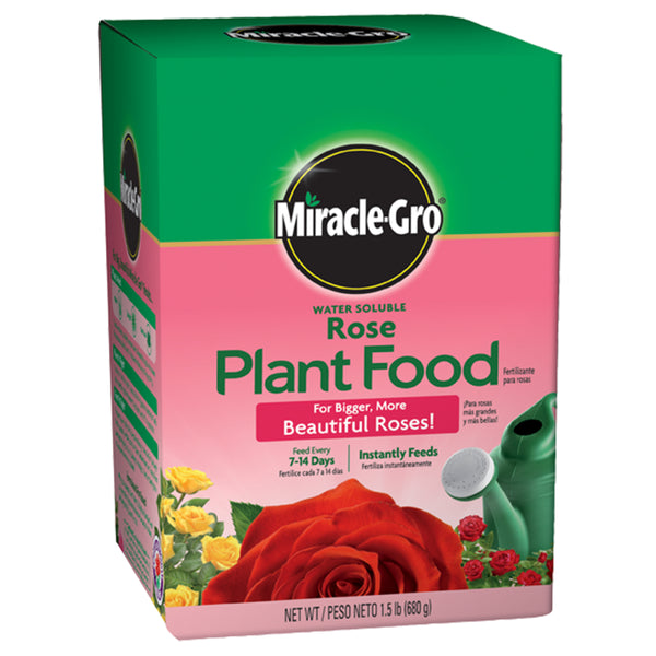 Miracle-Gro® 2000221 Water Soluble Rose Plant Food, 18-24-16, 1.5 Lbs