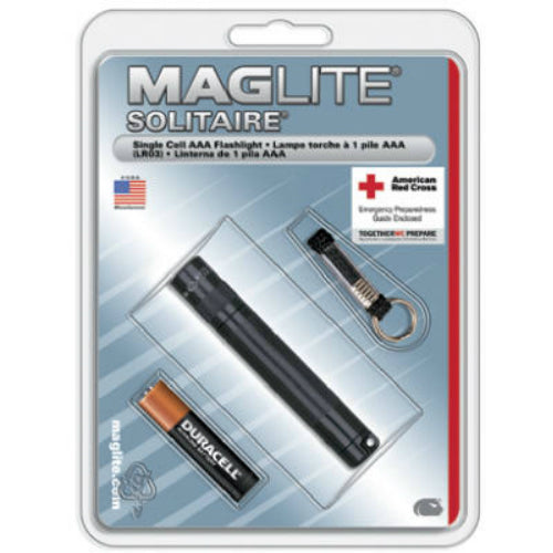 Maglite K3A016 Solitaire Single Cell AAA Aluminum Flashlight, Black