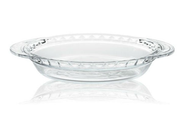 Pyrex 1073356 Glass Pie Plate with Larger Handles, 9.5"