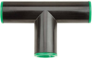 Raindrip 347G00UB 3-Way Compression Tee with Green Rings, 1/2"