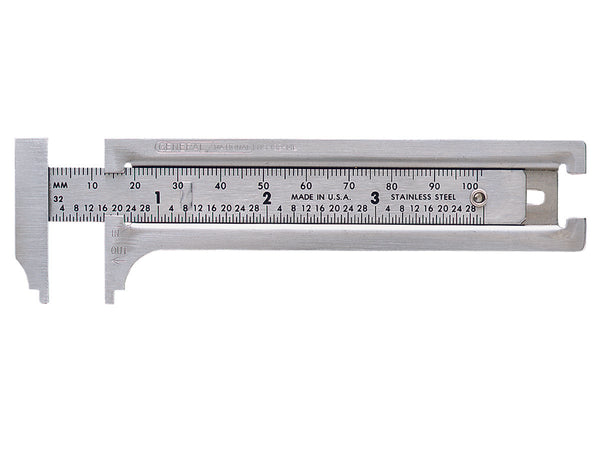 General Tools 132ME Caliper with Inside & Outside Readings, Stainless Steel