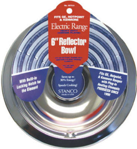 Stanco 5075-6 Electric Range Lock Notch Bowl, Chrome Finish, 6"