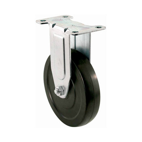 Shepherd Hardware 9789 Soft Rubber Wheel Rigid Plate Caster, 5"