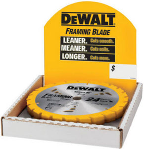 DeWalt® DW3578B10 Framing Carbide Thin Kerf Circular Saw Blade, 24T, 7-1/4"