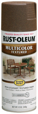 Rust-Oleum® 223523 Stops Rust® MultiColor Textured Spray, 12 Oz, Autumn Brown