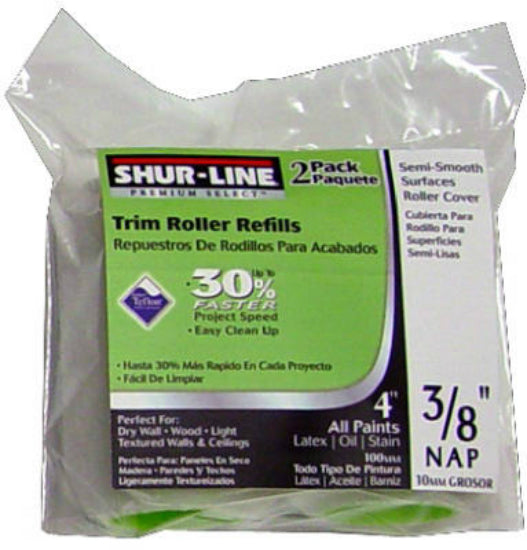 Shur-Line 3742ZS Premium Select Teflon Trim Roller Refill, 4", 2-Pack
