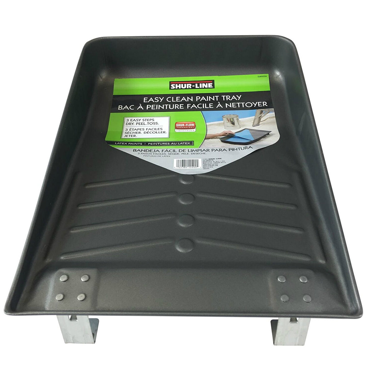Shur-Line 12400ZSN Easy Clean Metal Paint Tray for Latex Paints, 9"