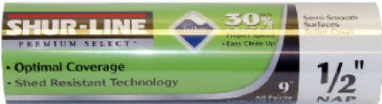 Shur-Line 55502S White/Knit Fabric Roller Cover With Teflon, 1/2" Nap