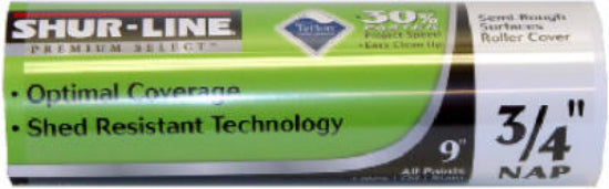 Shur-Line 55503S White/Knit Fabric Roller Cover with Teflon, 3/4" Nap