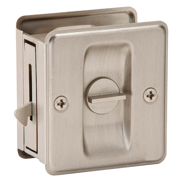 Schlage SC991B-619 Solid Brass Sliding Door Lock, Satin Nickel