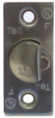 Tell CL100213 Satin Stainless Steel Guarded Latchbolt, 2-3/4"
