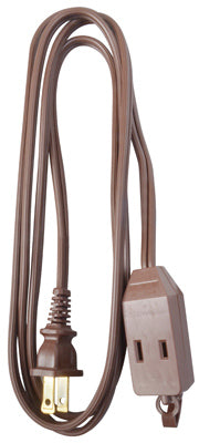 Master Electrician 09401ME Polarized Cube Tap Extension Cord, 13A, 6', Brown