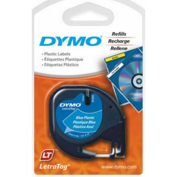 DYMO® 91335 Blue Plastic Labels for LetraTag® Label Maker