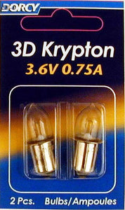Dorcy® 41-1661 3D Krypton Bayonet Base Replacement Bulbs, 3.6V, 0.75A, 2-Pack