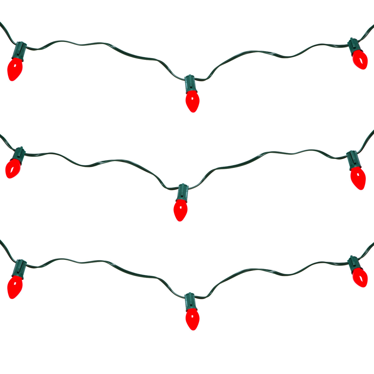 Holiday Wonderland  2524R-88 Christmas C7 Ceramic 25-Light Set, 25 feet, Red