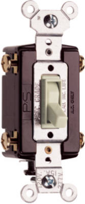 Pass & Seymour Standard 4 Way Toggle Switch, 15A, 120V, Light Almond