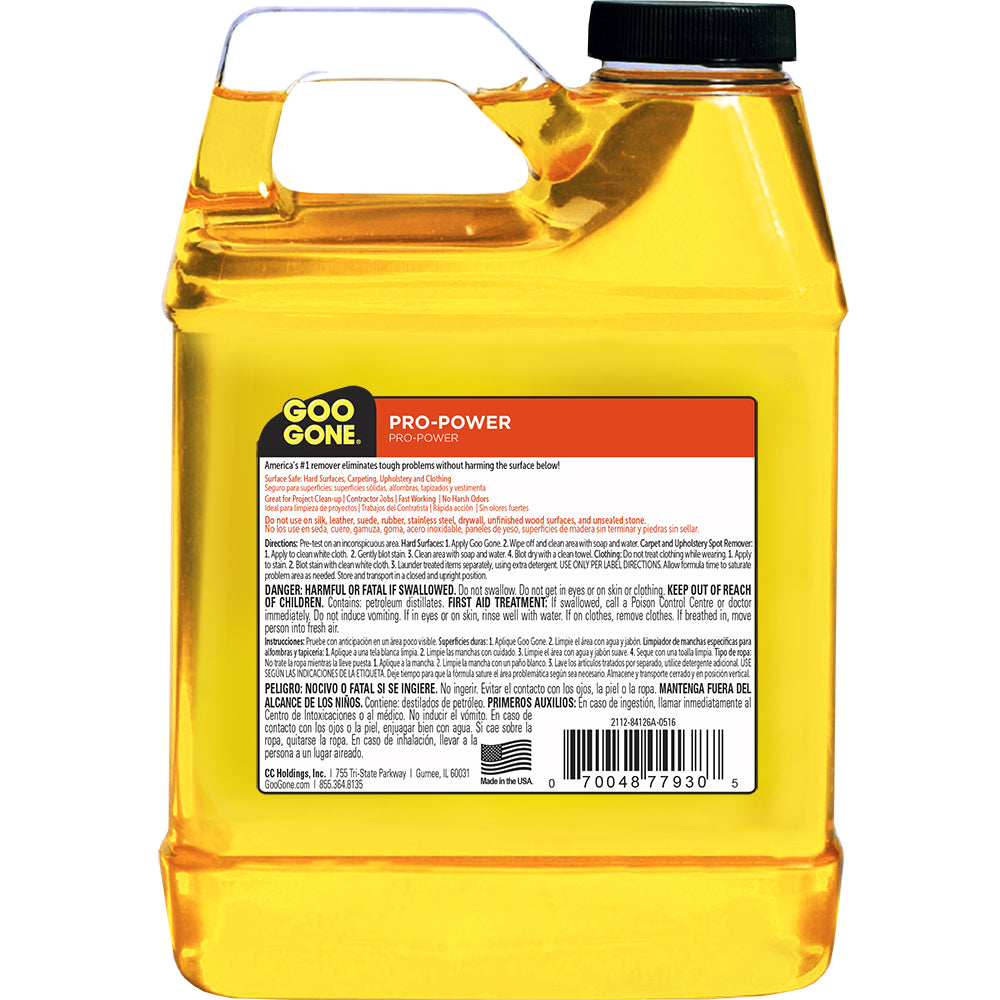 Goo Gone 2112 Pro-Power Goo & Adhesive Remover, Citrus Scent, 32 Oz