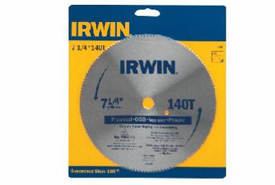 Irwin Tools 11840 Steel Circular Saw Blade, 7-1/4", 140 Teeth