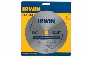 Irwin Tools 11840 Steel Circular Saw Blade, 7-1/4", 140 Teeth