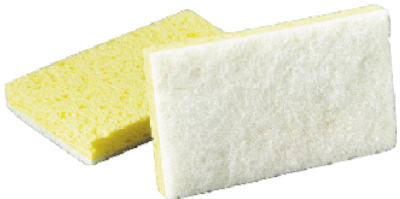 Scotch-Brite 63 Light Duty Scrub Sponge, 6.1" x 3.6", Yellow/White