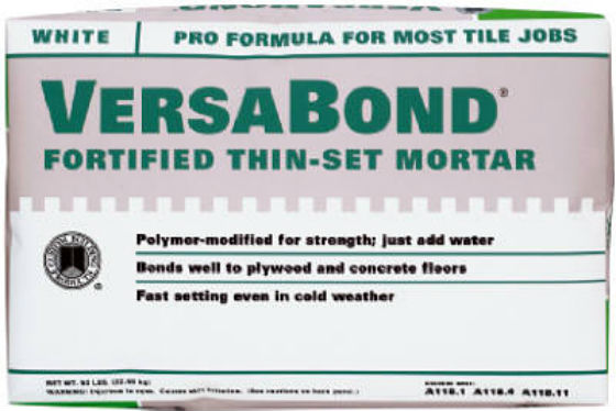 Custom® MTSW50 VersaBond® Fortified Thin­Set Mortar, 50 Lb, White