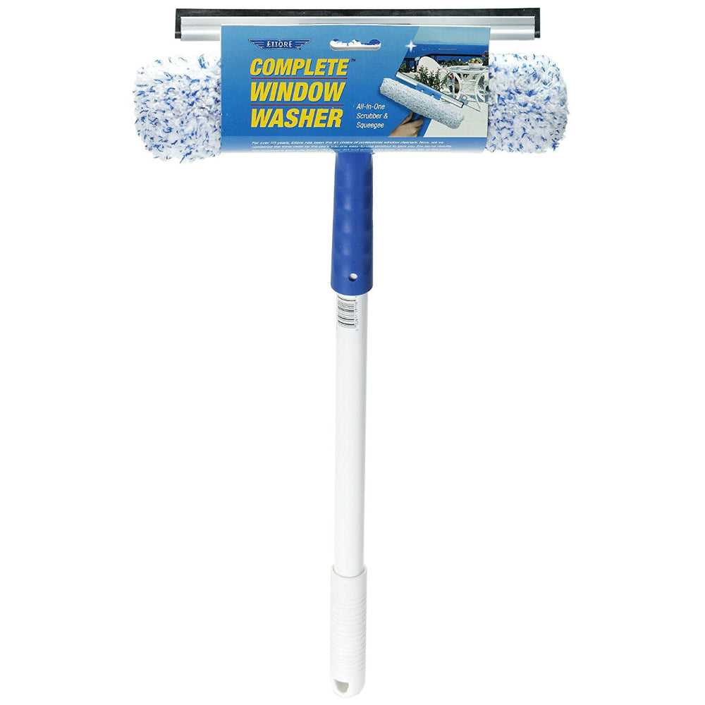 Ettore® 15016 The Complete™ Window Washer Squeegee/Scrubber w/ 16" Handle