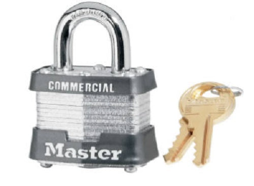 Master Lock 3KA-3769 Keyed Alike Laminated Steel Padlock, 1-9/16"
