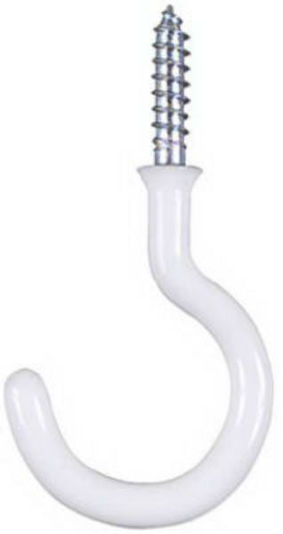 National Hardware® N259-184 Cup Hook, 3/4", White Vinyl Coated