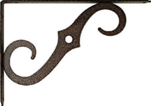 National Hardware N229-435 Ornamental Shelf Bracket, 8" x 5-1/2", Antique Bronze