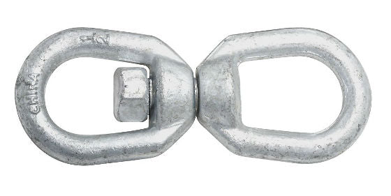 National Hardware® N241-075 Swivel Open Round Eye Link, 1/4", Galvanized