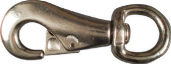 National Hardware® N222-976 Round Swivel Eye Bull Snap, 1-1/8" x 5-1/8", Nickel