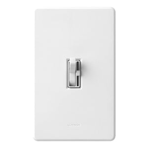 Lutron® TG-600-PH-WH Toggler® Preset Slide Incandescent Dimmer, 600W, White