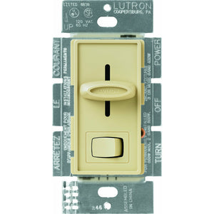 Lutron® S-600PH-IV Skylark® Single Pole Slide Dimmer, 600W, Ivory