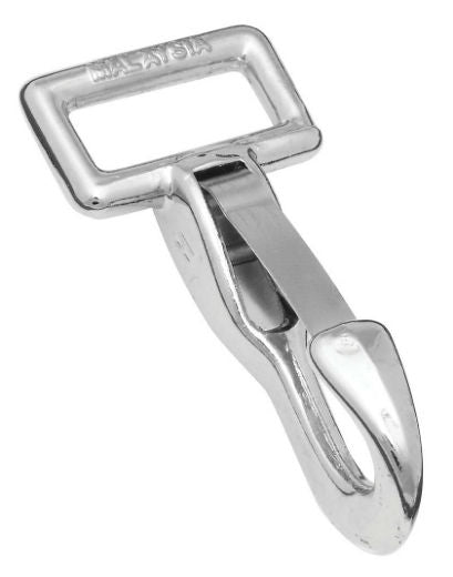 National Hardware® N222-760 Loop Fixed Eye Spring Snap, 3/4" x 2-1/4", Nickel