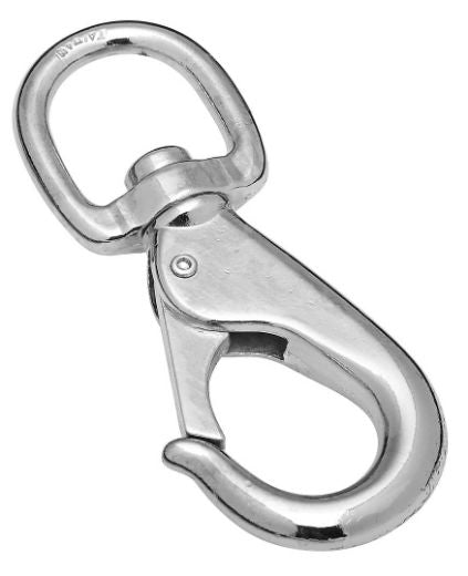 National Hardware® N222-836 Round Swivel Eye Snap Hook, 3/4" x 3-3/8", Nickel