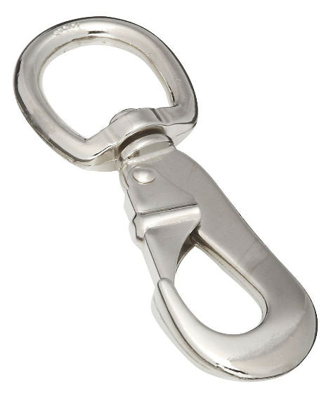 National Hardware® N222-851 Round Swivel Eye Snap Hook, 1" x 4-5/8", Nickel
