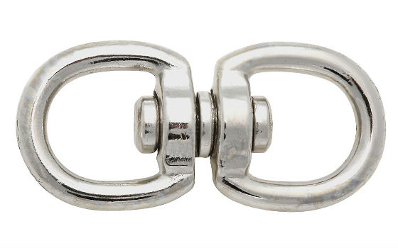 National Hardware® N222-943 Swivel Round Eye Snap, 5/8" x 5/8", Nickel