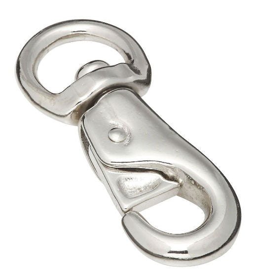National Hardware® N222-968 Round Swivel Eye Cattle Snap, 1" x 4-1/8", Nickel