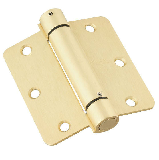 National Hardware® N185-199 Spring Hinge, 3-1/2", Brass