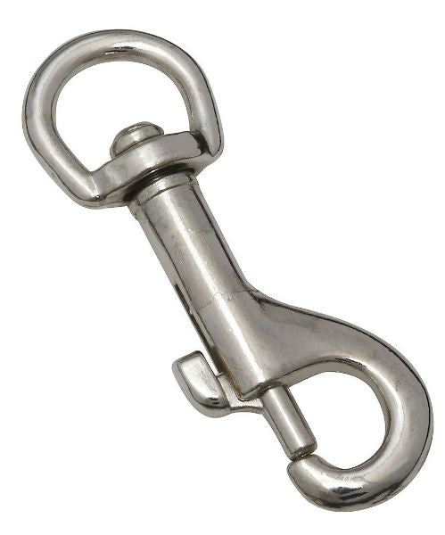 National Hardware® N222-570 Round Swivel Eye Bolt Snap, 3/8" x 2-3/16", Nickel