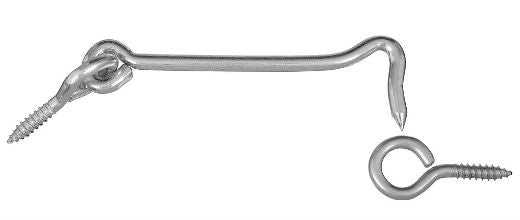 National Hardware® N122-358 Gate Hook with Screw Eye, 6", Zinc Plated