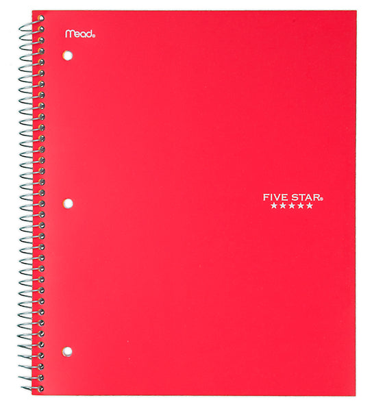 Mead® 06206 Five Star® Wirebound College Ruled Notebook, 11" x 8.5", 100-Count