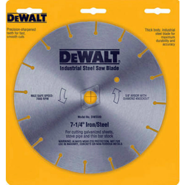 DeWalt® DW3330 Steel & Iron Cutting Circular Saw Blade, 7-1/4"