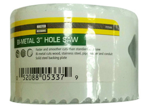 Master Mechanic 777535 Bi-Metal Hole Saw, 3" Arbor