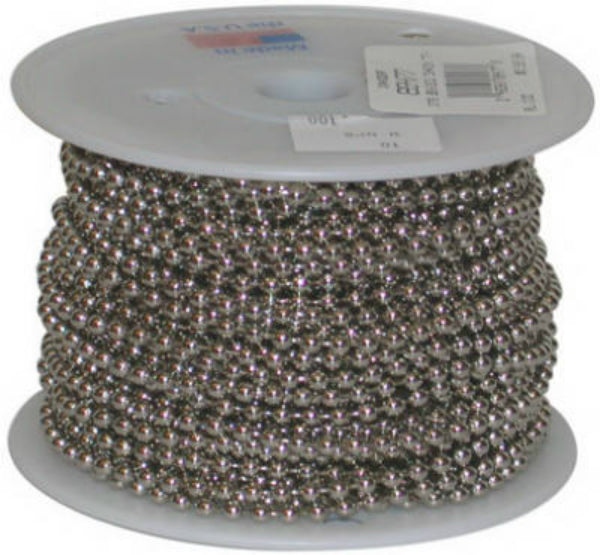 Jandorf 92539 Beaded Chain, 100', #6, Solid Brass