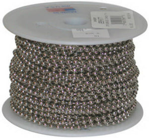 Jandorf 92539 Beaded Chain, 100', #6, Solid Brass