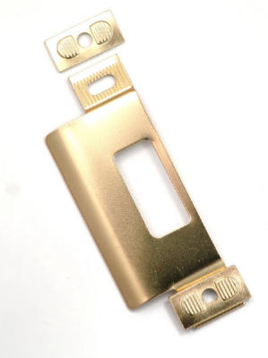 First Watch Security 1050 Adjust-A-Strike, 4-7/8", Polished Brass