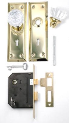 First Watch Security 1139 Keyed Mortise Lockset, Polished Brass