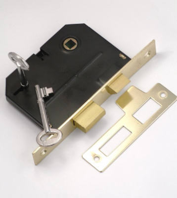 First Watch Security 1155 Bit Key Mortise Lock, Polished Brass